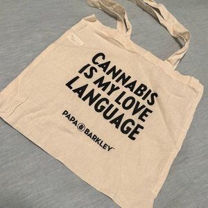 Cannabis is my Love Language Tote Bag by Papa & Barkley